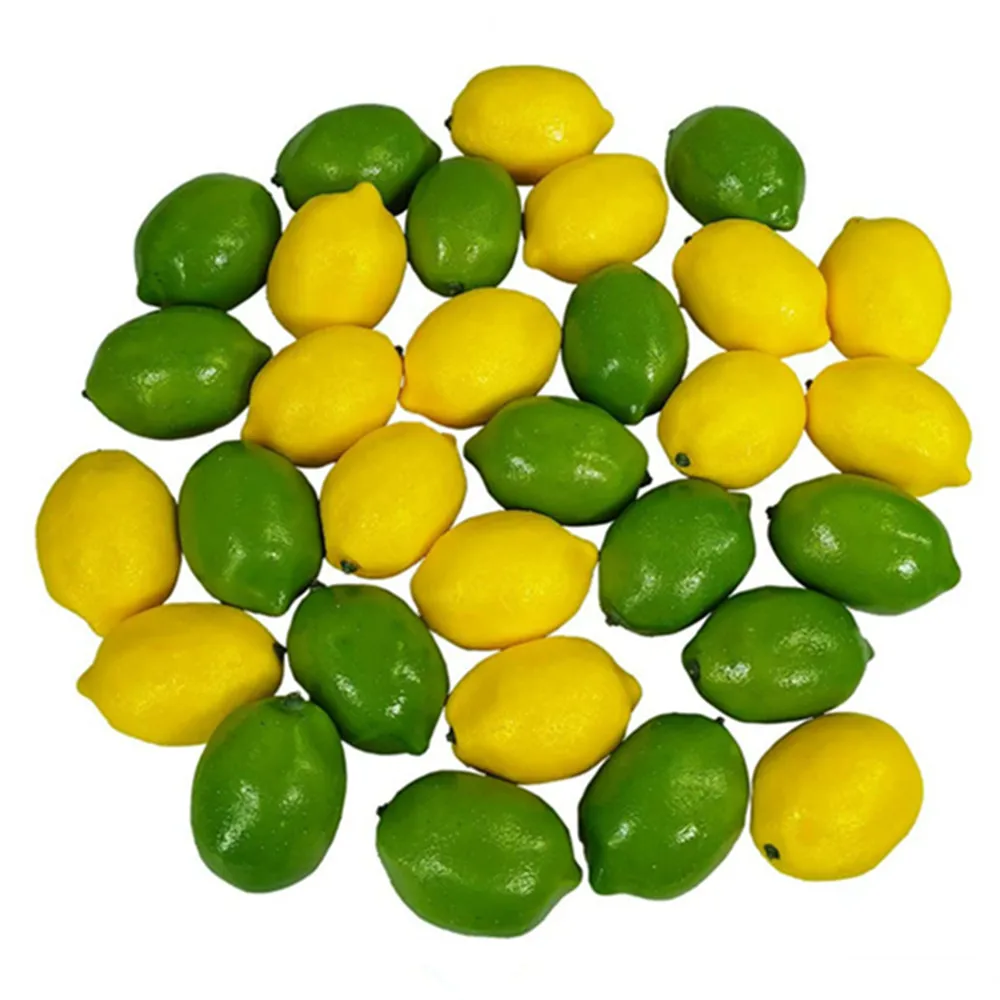 

1 Pcs Artificial Lemons And Limes Fake Fruit Artificial Lifelike Simulation Lemon For Home House Kitchen Party Decoration
