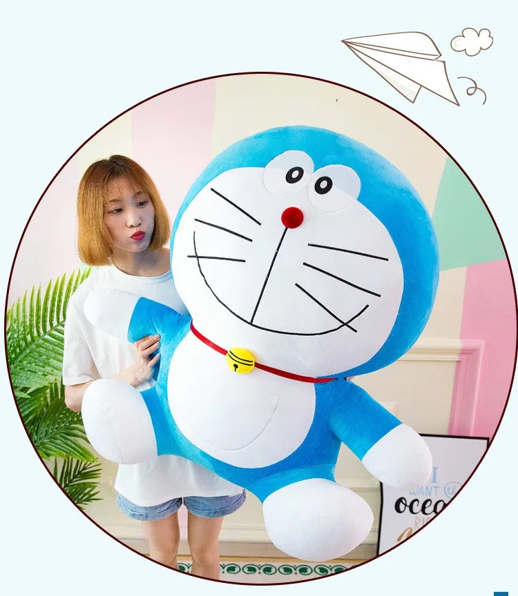 

Doraemon 100cm Hot Anime Stand By Me Doraemon Plush Toy High Quality Cute Cat Doll Soft Stuffed Animal Pillow For Baby Kids Girl