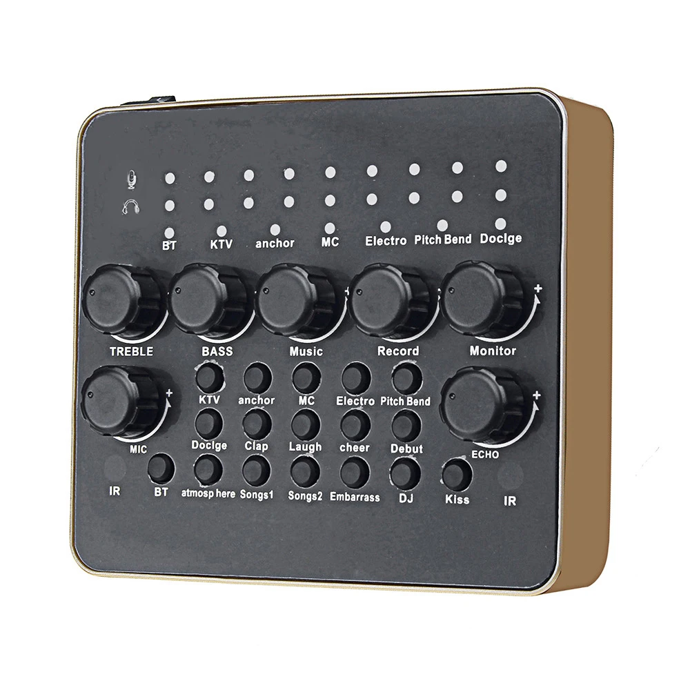 

Лидер продаж 2020, звуковая карта для прямой трансляции, звуковая карта с микрофоном, звуковая карта для пения USB с пультом дистанционного упр...