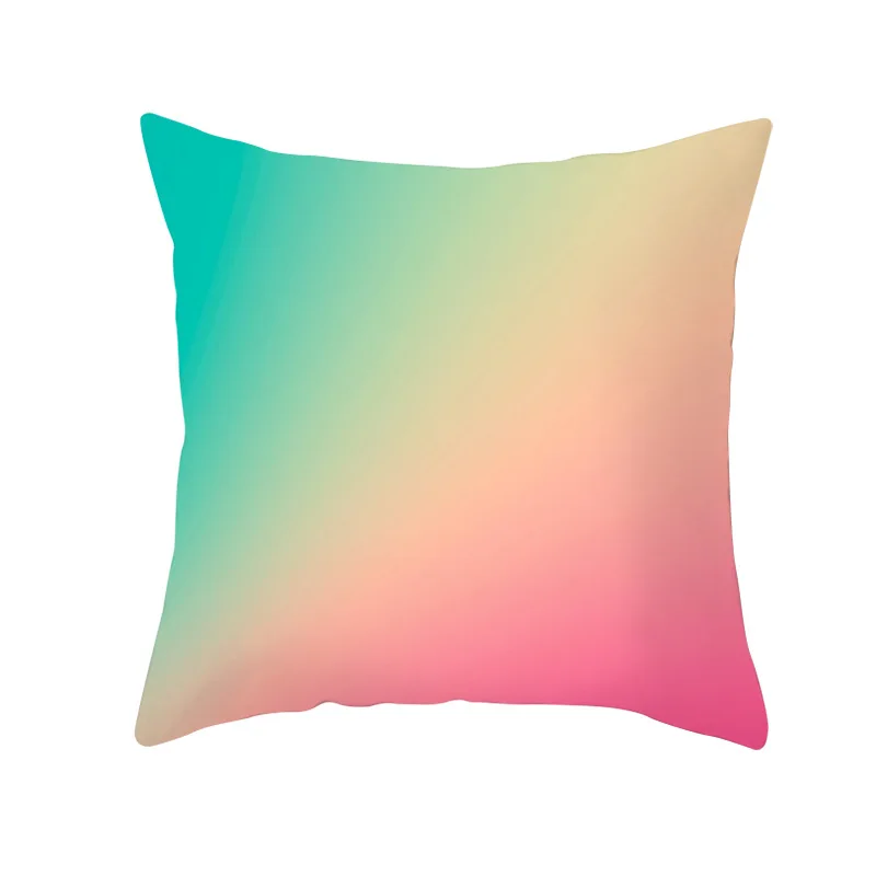 

Yaapeet 1pc Polyester Striped Cushion Decorative Geometric Square Cushion Cover for Sofa Marble Printed Throw Pillow Case