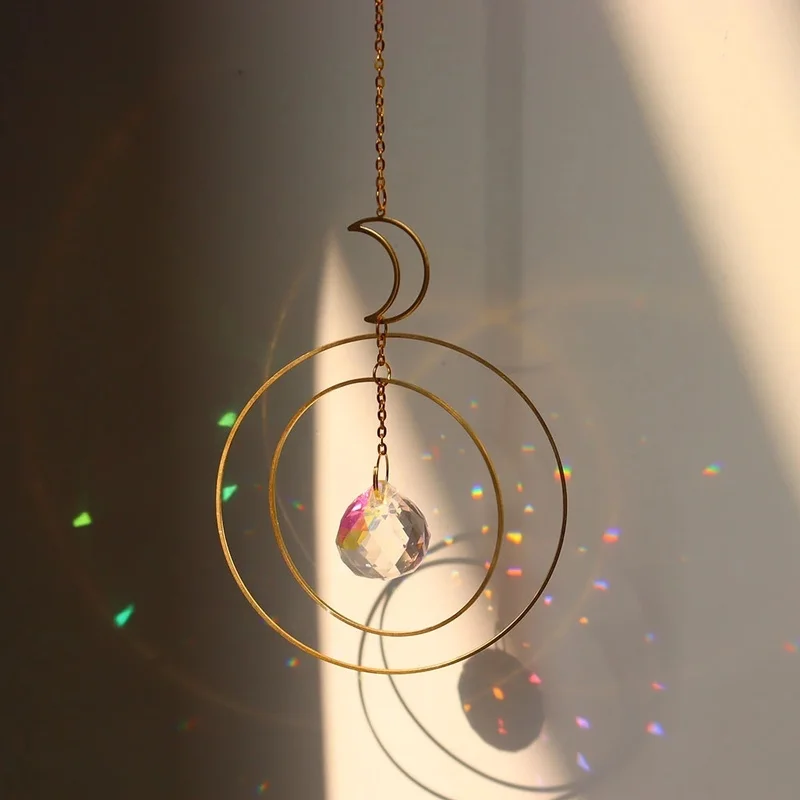 

Suncatcher Rainbow Crystal Dream Wind Pendant Window Home Garden Boho Room Wall Car Decoration Chimes Chaser Prism Maker Hanging