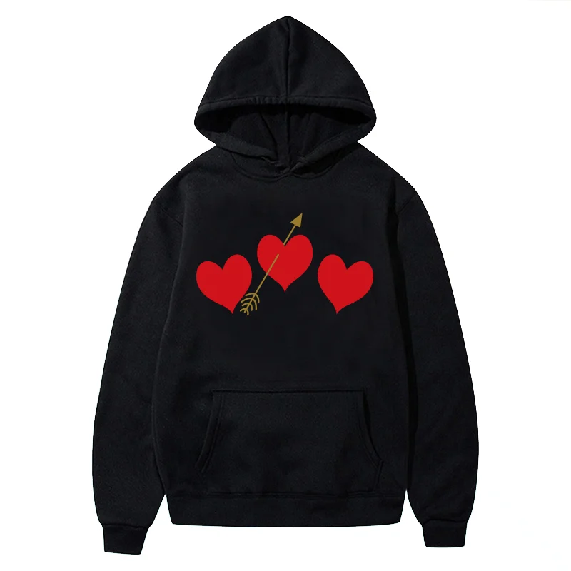 

Love Printing Hoodies Women Aesthetic Autumn Winter Hooded Sweatshirt Harajuku Clothes For Teens Long Sleeve Pullovers