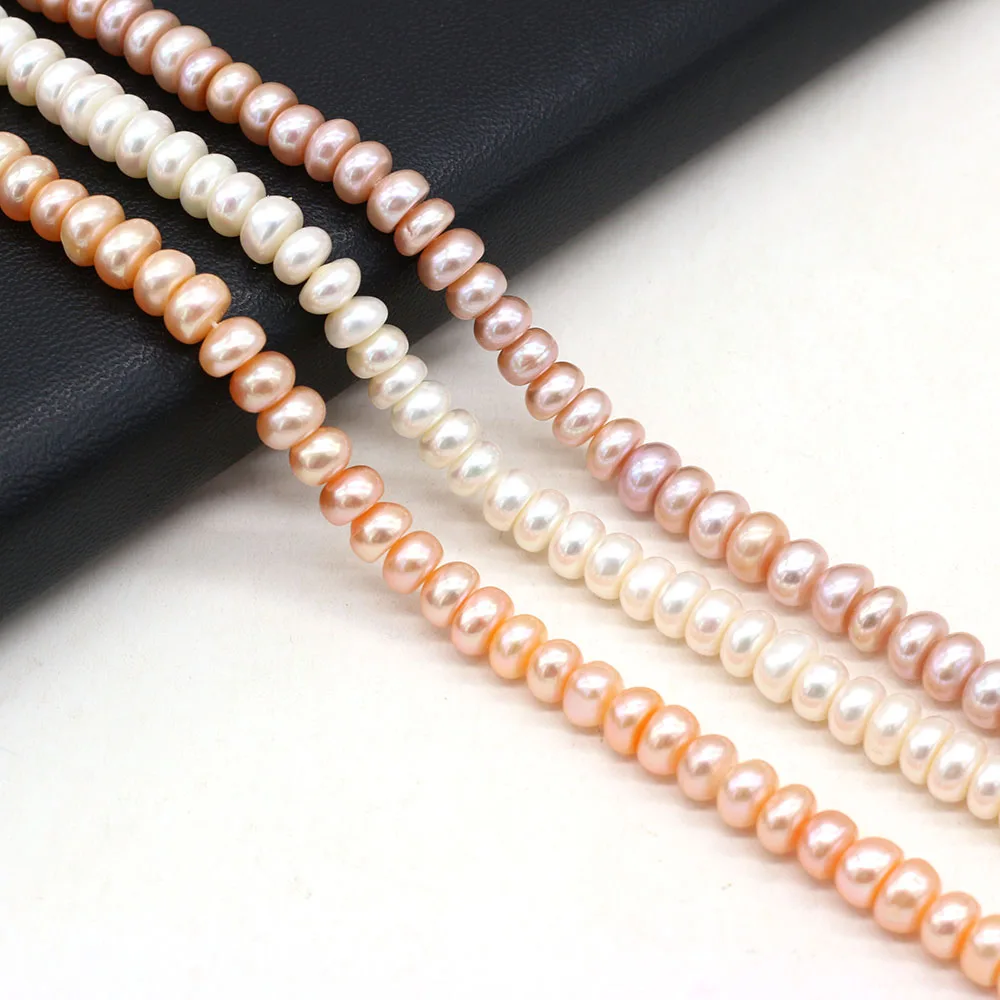 

Natural Freshwater Pearl Beads Oval Spacer Loose Bead For Jewelry Making DIY Charm Bracelet Necklace Earring Accessories 7-8mm