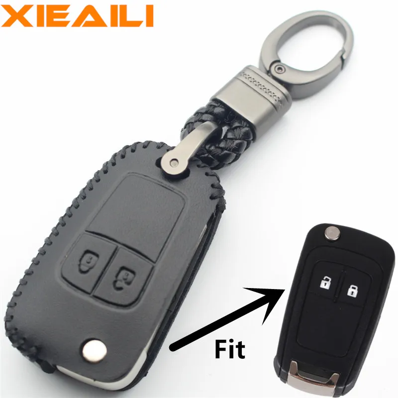 Раскладной чехол XIEAILI из натуральной кожи с 2 кнопками и дистанционным