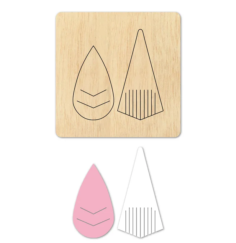 Серьги капли и бриллианты для высечки серьги из дерева аксессуары кожи войлока