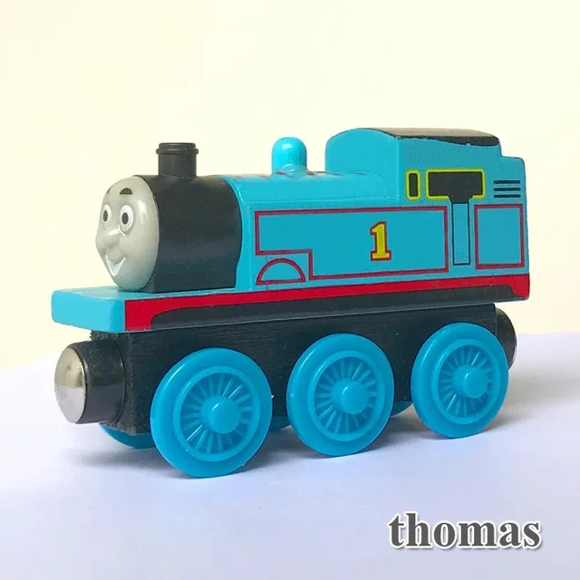 thomas Магнитный деревянный паровозик Томас деревянная игрушка паровозик Томас деревянная модель паровозиков для детей Томас и Друзья Строительные Деревянные игрушки для детей - Цвет: thomas