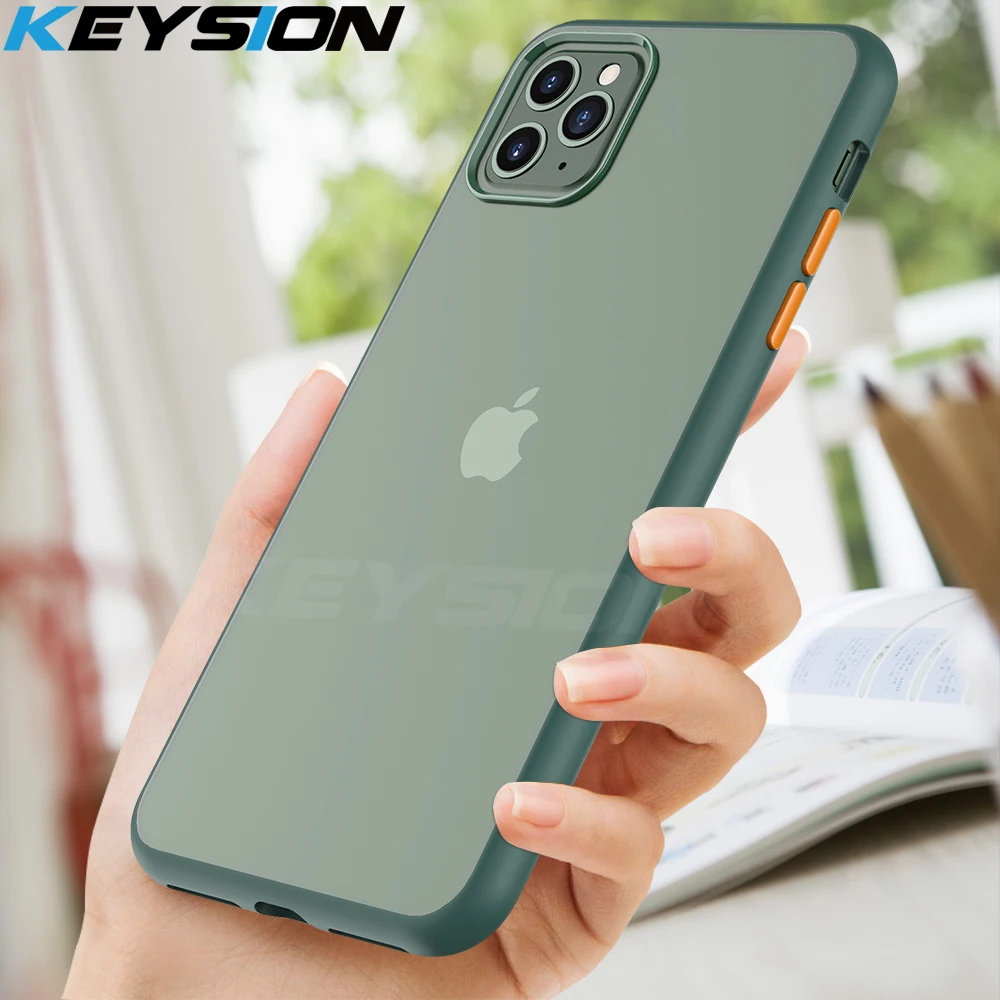 KEYSION модный матовый чехол для iPhone 11 Pro Max ударопрочный накладка Apple SE 2020 XS XR 7 8