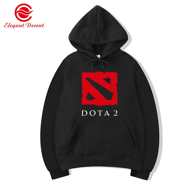 Мужская Флисовая Толстовка Dota 2 Повседневная Уличная одежда с капюшоном