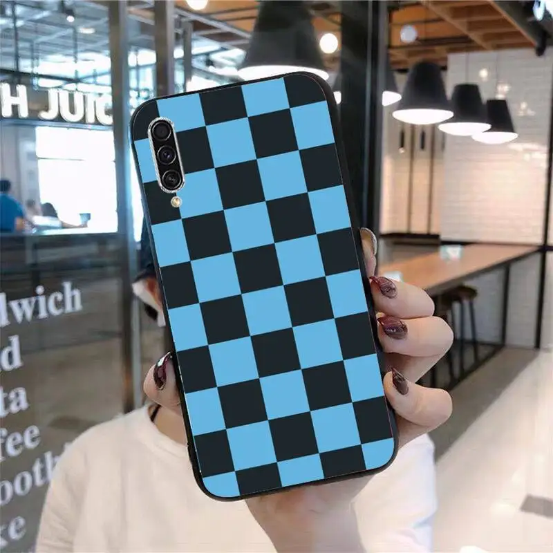 

Checkerboard Checkered Phone Case For Samsung Galaxy M10 20 30 A 40 50 70 71 6S A2 A6 A9 2018 J7 CORE PLUS STAR S10 5G C8