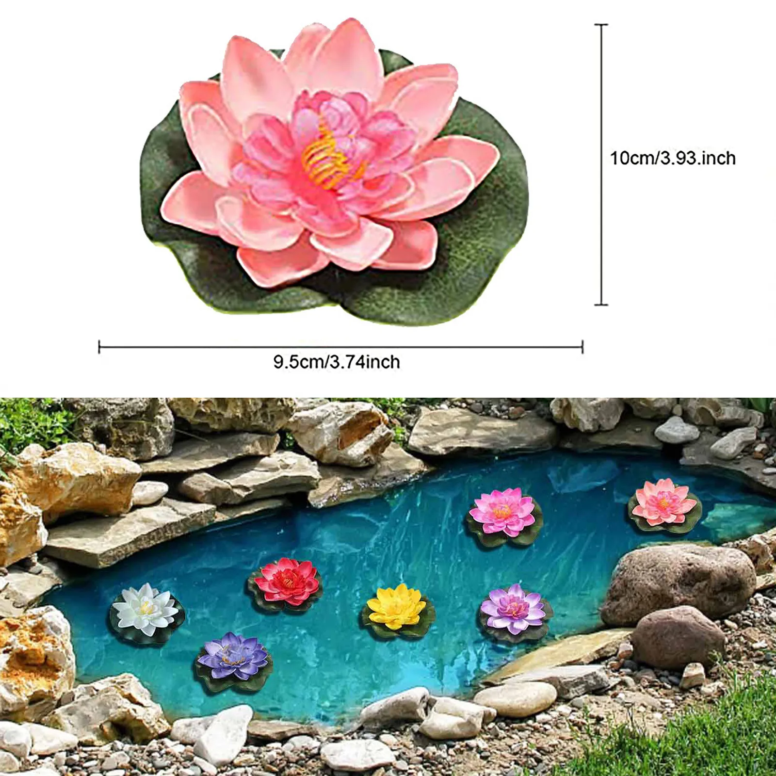 

7pcfloating Flower Artificial Water L Ily Floating L Otus L Otus Water L Ily Warm Feeling Beautiful Vivid Artificial Flowers