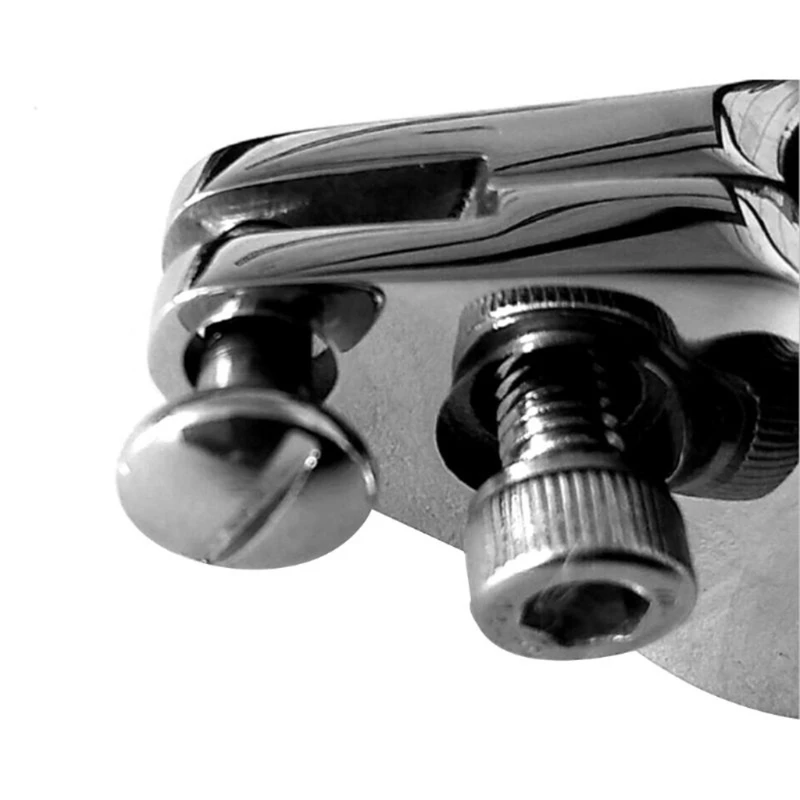 

X7AE Newest 22mm 25mm 316 Stainless Steel Fitting Boat Bimini Top Hinged With 2 Screws Jaw Slide Easy Install Marine Hardware