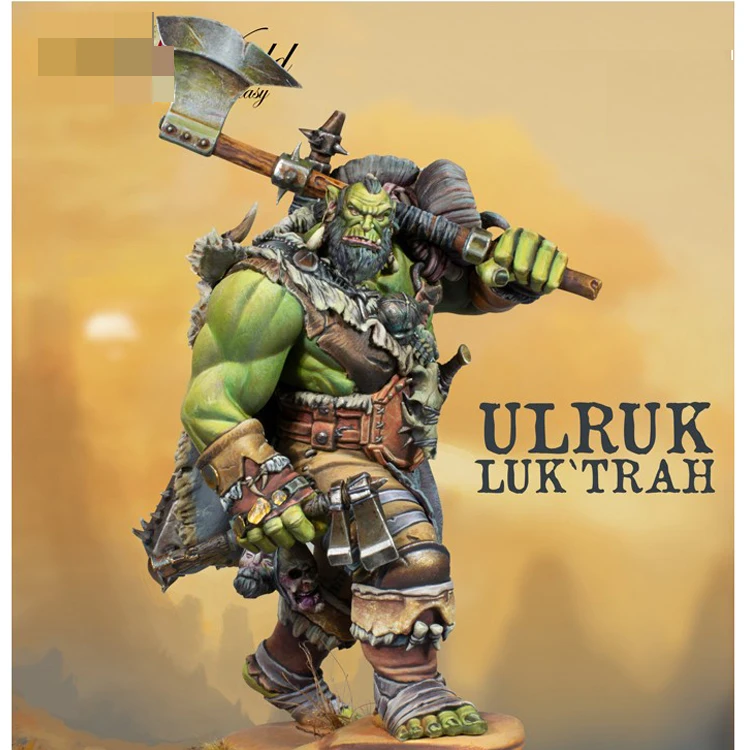 

1/24 75mm Resin Model figure GK ULRUK LUK'TRAH Orc Warrior Fantasy theme Unassembled and unpainted kit