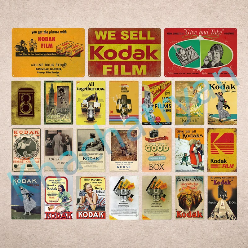 

Vintage Kodak Women Poster Metal Plaque Plate Painting Iron Tin Sign Wall Art Picture For Photo Studio Home Living Room Decor