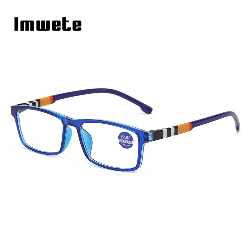 

Imwete All-match Reading Glasses Men Women New 2022 Anti-blue Light HD Hyperopia Eyeglasses +100 150 200 250 300 350 400