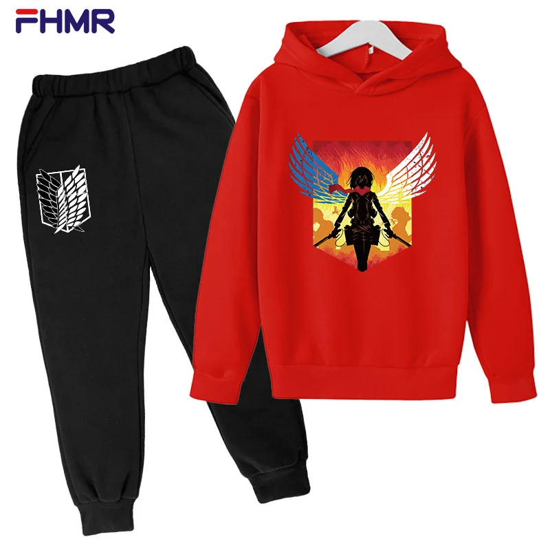 

Japanese Anime Attack on Giant cosplay Children's Costume Boy/Girl Set kawaii clothes Sweatshirt anime Clothing school clothes