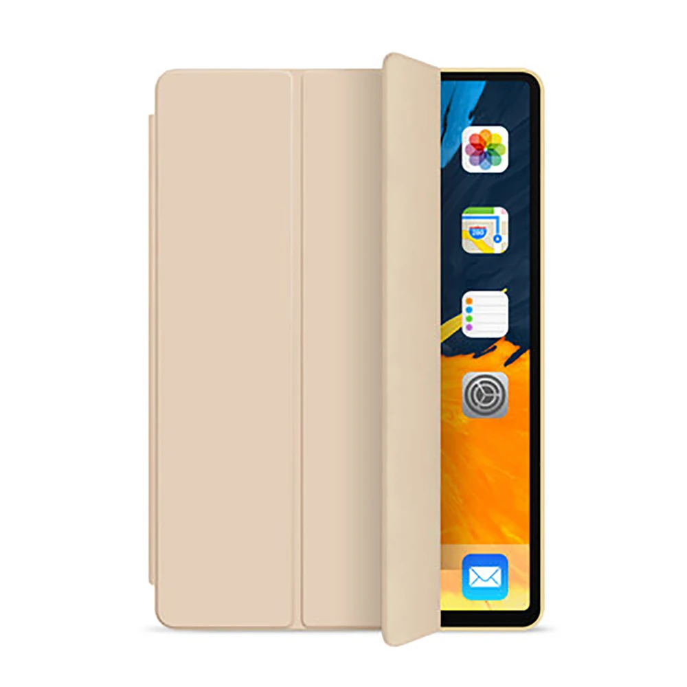 SZEGYCHX Чехол для iPad mini 4 мягкое Силиконовое дно+ PU кожаный смарт-чехол для mini4 A1538 A1550 стенд авто сна Пробуждение крышка - Цвет: Золотой
