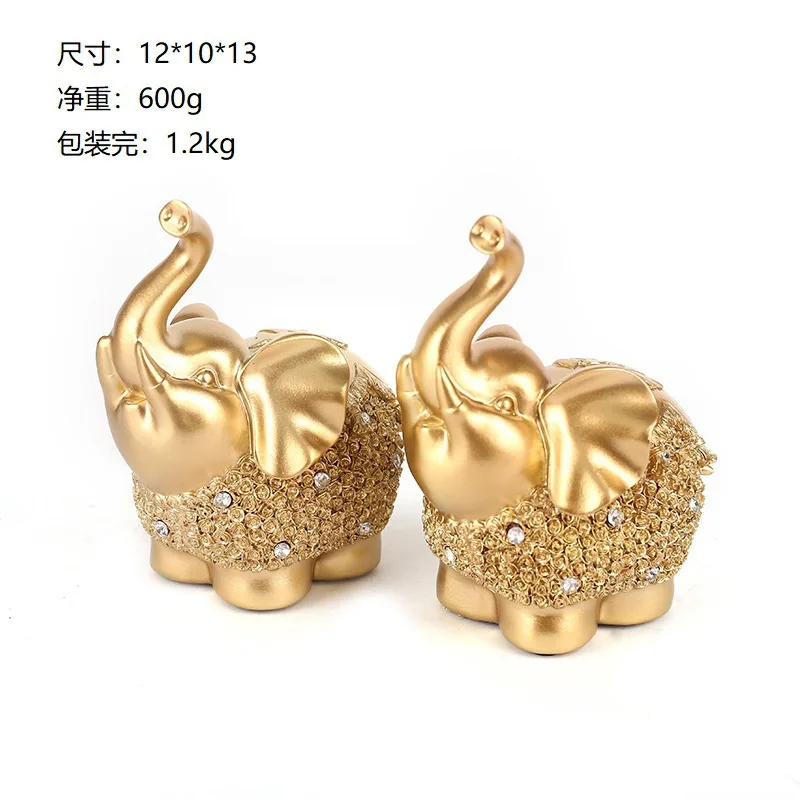 

Изделие ручной работы из смолы, Счастливый маленький слон, Европейское украшение, ТВ-шкаф, украшение для крыльца, украшение для дома