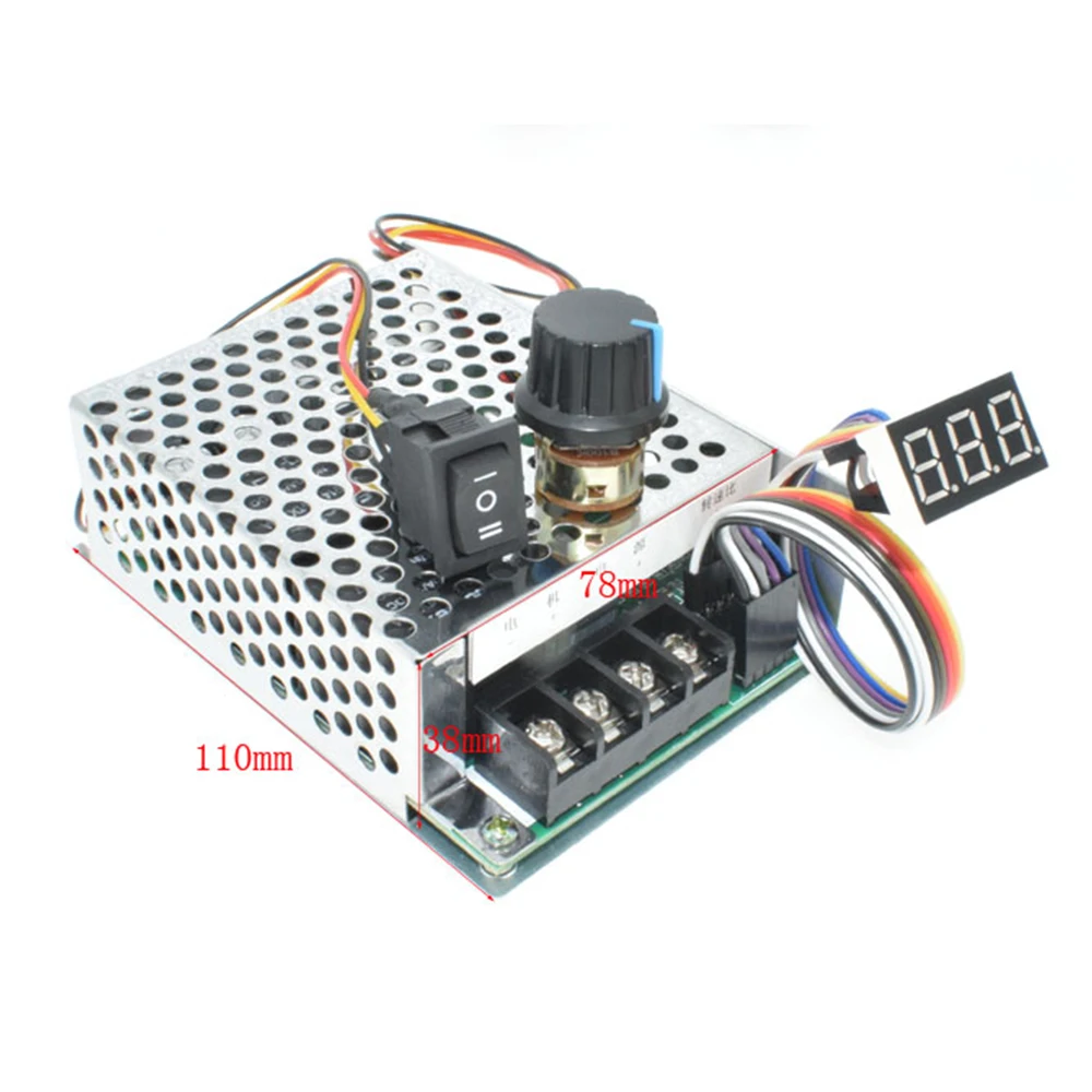 

Digital Display 0~100% adjustable DC 10-50V 40A DC Motor Speed Controller PWM 12V 24V 48V 2000W MAX 60A Reversible