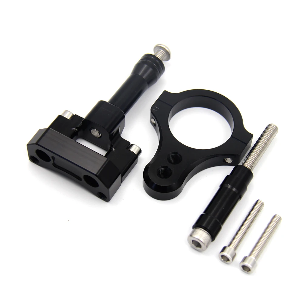 black B CNC мотоцикл стабилизатор рулевой демпфер Монтажный Кронштейн Поддержка Комплект для Yamaha YZF R3 R25 MT03 - Цвет: black B