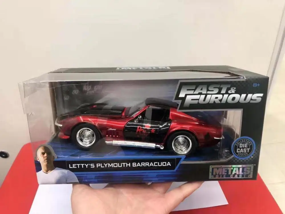 LETTY BARRACUDA 1:24 Jada High Simulator, классический металлический форсаж, литые под давлением игрушечные модельные машинки, игрушки для детей, коллекция подарков на день рождения - Цвет: LETTY BARRACUDA