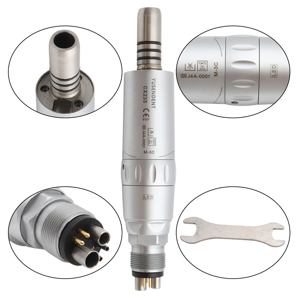 

COXO Dental Air Motor Fiber Optic Inner Low Speed Handpiece 6Holes Turbine CX235-3C YUSENDENT