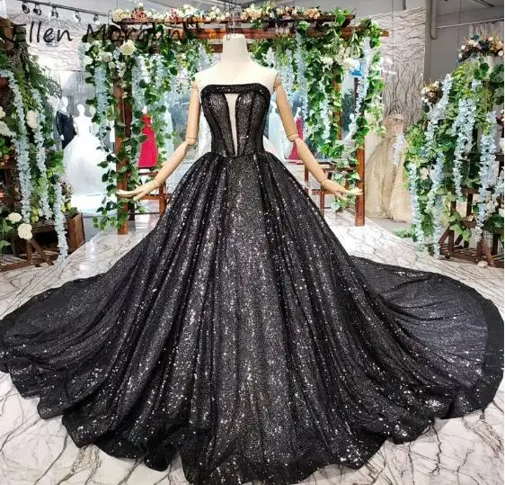 Color as picture Сексуальные черные блестящие бальные платья Сладкие 16 15 пышные Miss элегантные без рукавов со шнуровкой со шлейфом - Цвет: Color as picture
