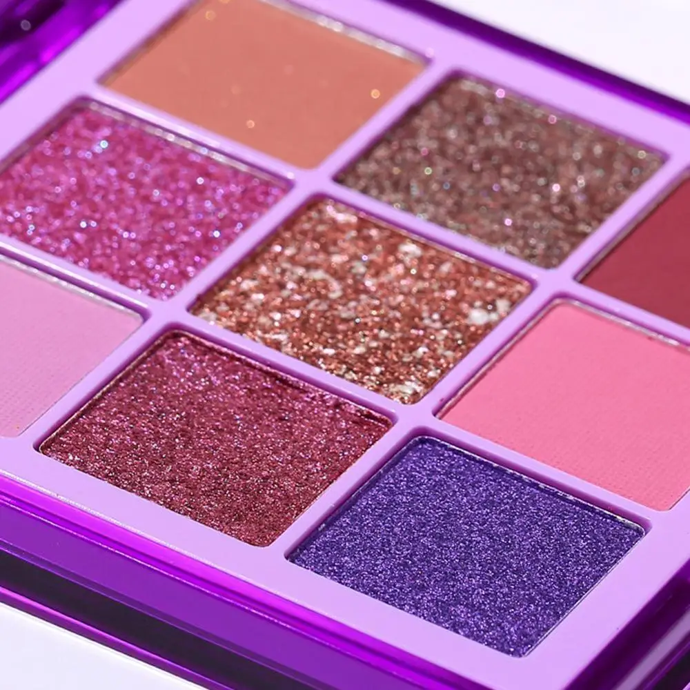 9 цветов неоновые тени для век Палитра Красочные водонепроницаемые блестящие