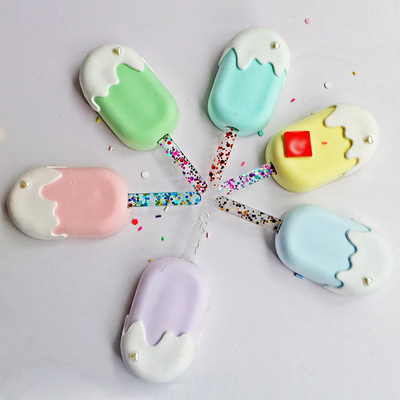 

1pcs Acrylic Ice Cream Sticks Pop Popsicle sticks DIY Kid Handwork Art Craft stick Ice Mold Home Cake Stick Kitchen Accessories