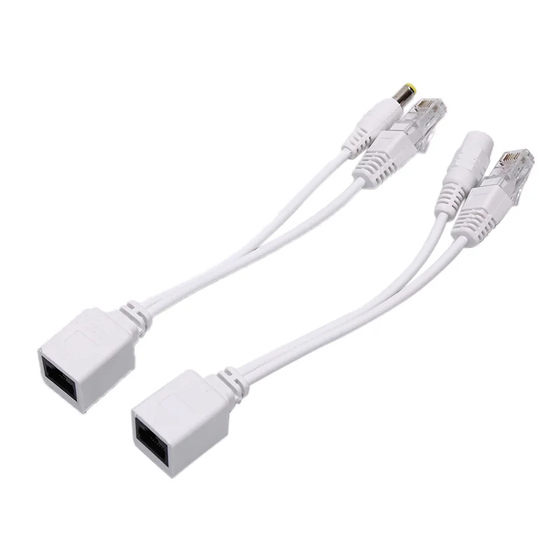 POE 2 шт. кабель пассивного питания через Ethernet адаптер сплиттер RJ45 инжектор блок 12-48