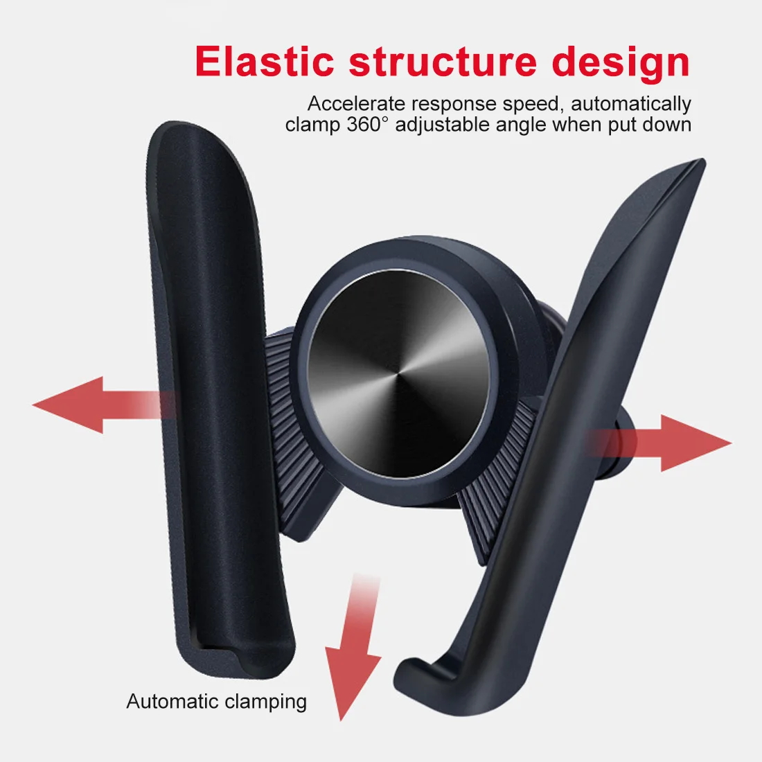 Автомобильный держатель для телефона с гравитационным креплением на воздушном канале для поддержки смартфона, поворотом на 360 градусов и автоматическим захватом телефона.