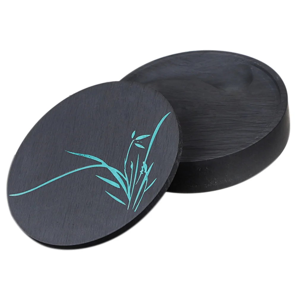 

1 Set Round Inkstone Chinese Calligraphy Ink Stone Sumi Painting Inkslab