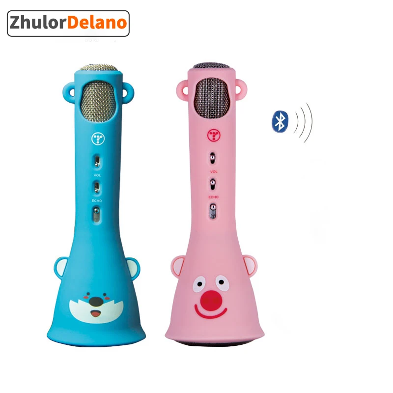 Детский микрофон для караоке Портативный беспроводной Bluetooth голосовой микшер