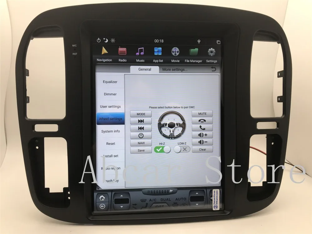 Tesla стиль Android 8,1 автомобильный dvd-плеер gps навигация для TOYOTA LAND CRUISER LC100 LEXUS LX470 1999-2002 радио px6 carplay ips