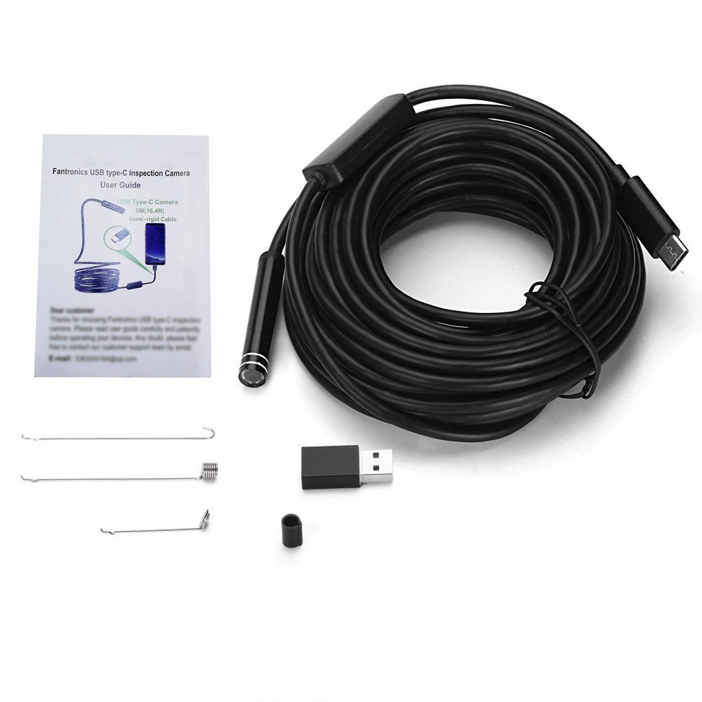 Эндоскоп с объективом 5 мм/7 мм 3 в 1 USB IP67