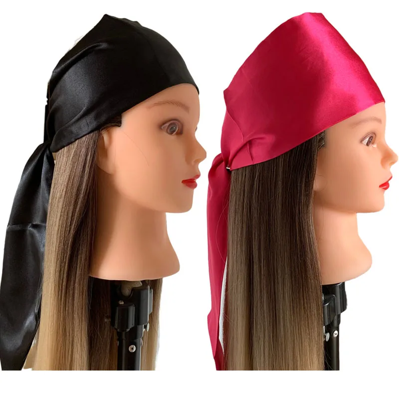 Сатиновый шарф-повязка с краями для фронтального парика Мягкая повязка на голову