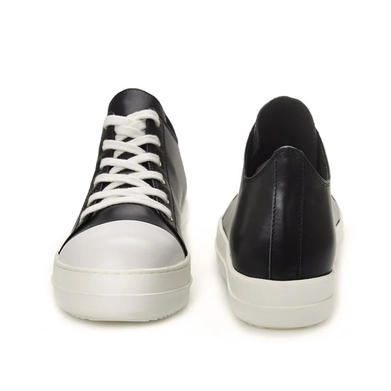 Euro Mens Genuine Leather Casual Shoes Thicken Platform Creeper Lace Up Top Brand Man Footwear Fashion Hip Hop Sapato Masculino | Обувь