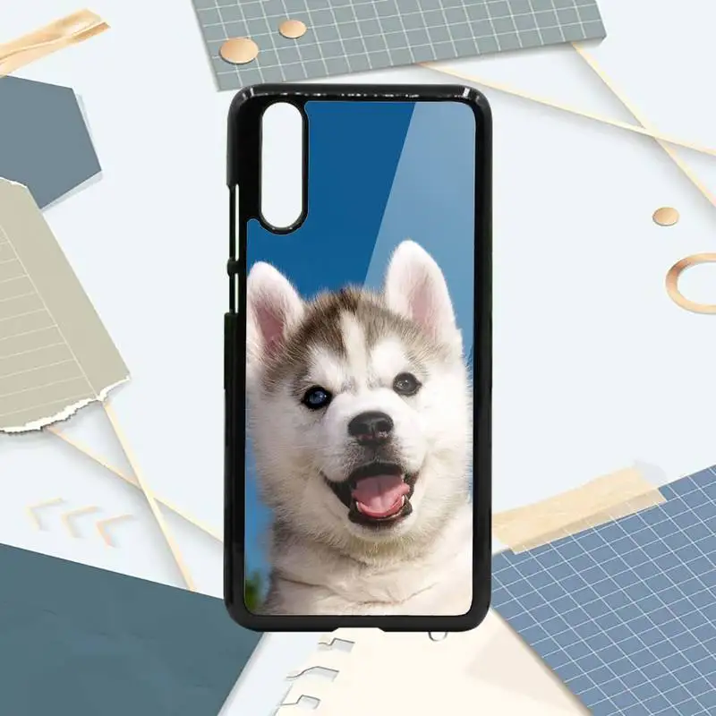

husky cute dog animal Phone Case PC For Samsung galaxy S note 8 9 20 10 e lite2019 plus pro ultra