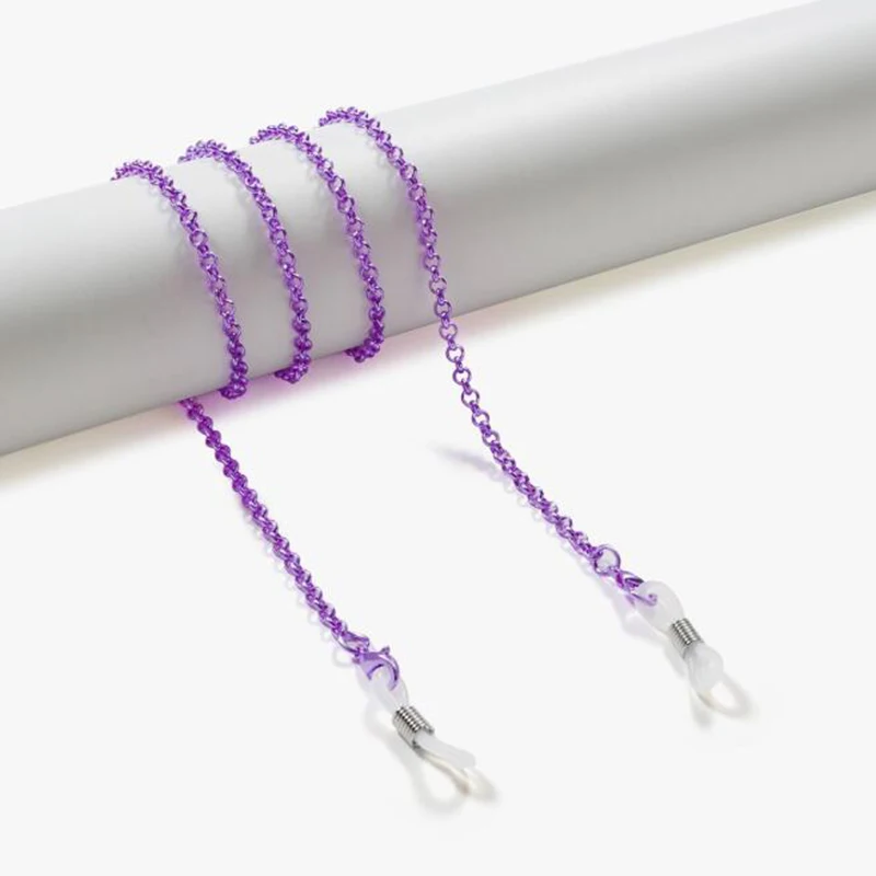 

1PCs Solid Color Elastic Silicone Eyeglasses Straps Sunglasses Chain Sports Anti-Slip String Glasses Ropes Band Cord Holder