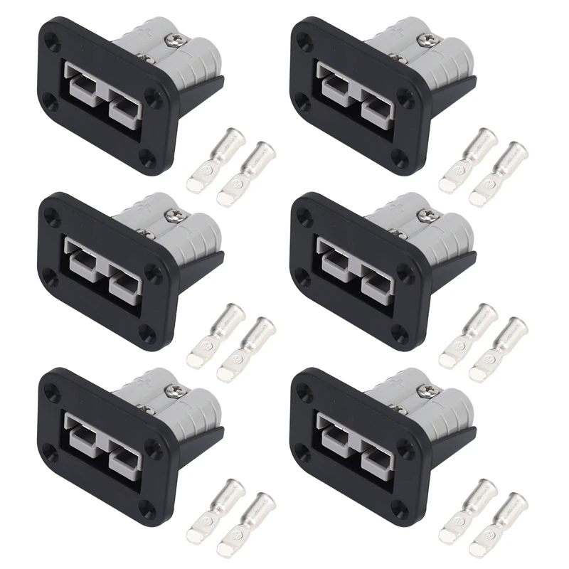 

6X Flush Mount 50 Amp Anderson Plug Mounting Bracket Panel Cover for Caravan Camper Boat Truck