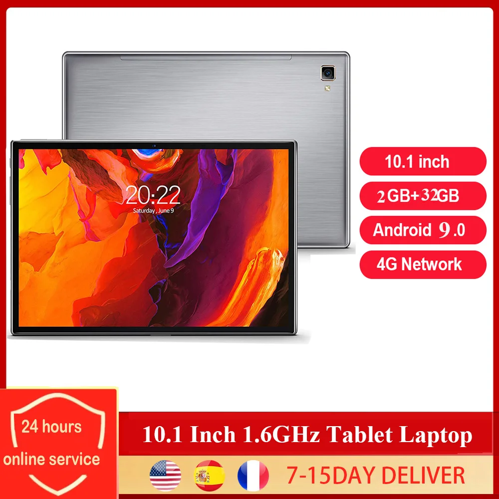 

10.1 Inch Tablet SC9863A Cortex A55 Octa Core 1.6GHz Android 9.0 1280x800IPS Display 2GB+32GB Support BT 4.2 Tablet Laptop