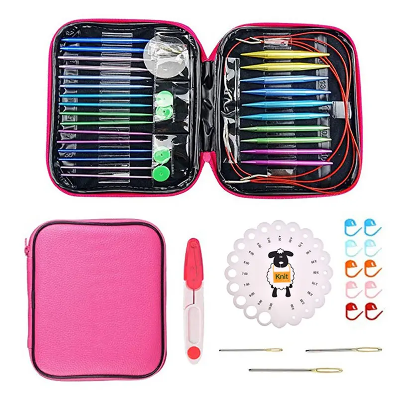 Алюминиевый круговой вязальный набор иголок Сменный Набор для ручной вязки