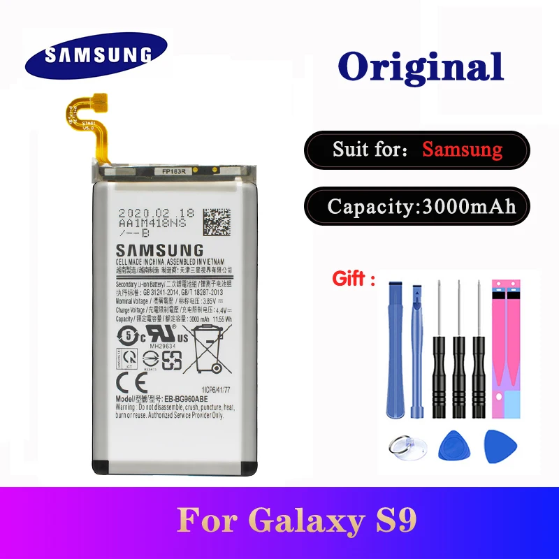 5 шт./лот Samsung S9 сменная батарея для galaxy SM G960 G960F G960U G960W G9600 EB BG960ABE 3000 мАч