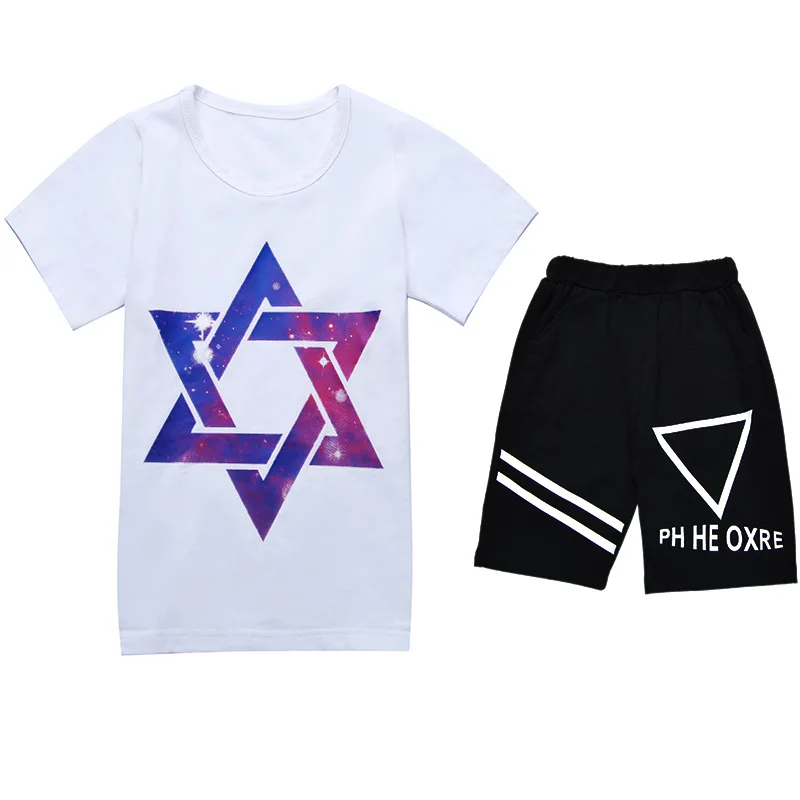 

2020 Summer Boy Set Boys Short Sleeve T-Shirt +shorts Pants Children Sports Suit Kids Boy Clothes Sets