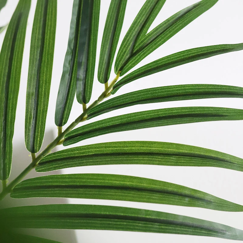 220cm Tropical Plants Large Artificial Palm Tree Green Plastic Palm Leaves Indoor Fake Monstera Tree For Home Office Shop Decor