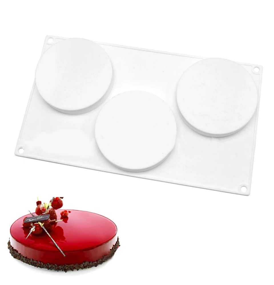 3 отверстия круглые силиконовые формы инструменты для украшения торта форма
