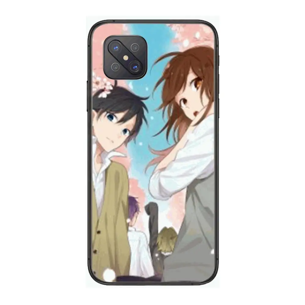 

horimiya anime manga case Fashion Phone Case cover For OPPO A91 9 83 79 92s 5 F9 A7X Reno2 Realme6pro black tpu cell