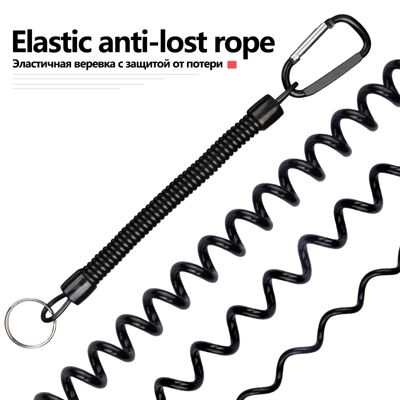 Cuerda elástica de protección para caña de pescar, herramienta multifunción Flexible de plástico, antipérdida, 20cm, 1 unidad