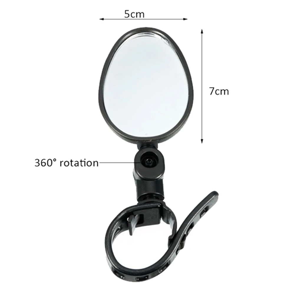 

1Pc Bicycle Rearview Handlebar Mirrors Cycling Rear View MTB Bike ABS Handle Rearview Mirror 360 Degree Rotate Rearview Mirror