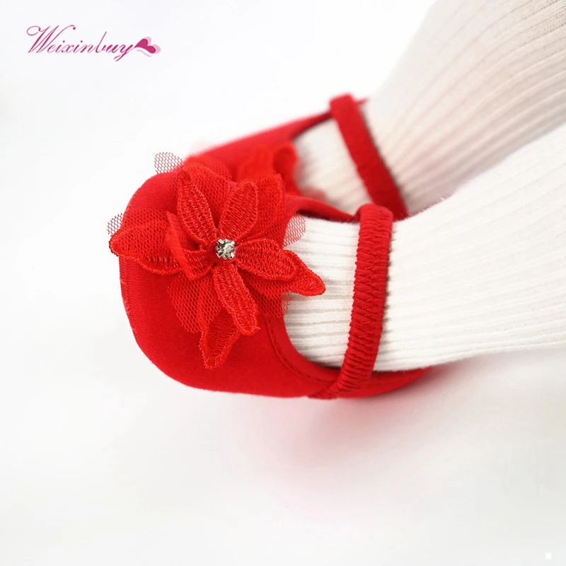 

New Toddler shoes Kids Baby Girls Boys Sweet Shoes +Headband 2PCS Lace Floral Soft Shoes Spring First Walkers 0-18M