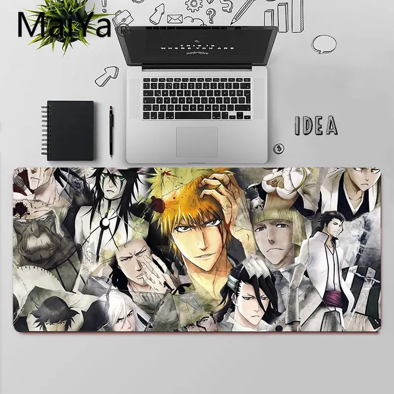 

Maiya Top Quality Japan Anime BLEACH DIY Design Pattern Game mousepad Free Shipping Large Mouse Pad Keyboards Mat